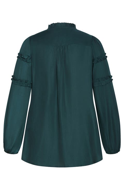 Ruffle Puff Sleeve
Peasant Blouse