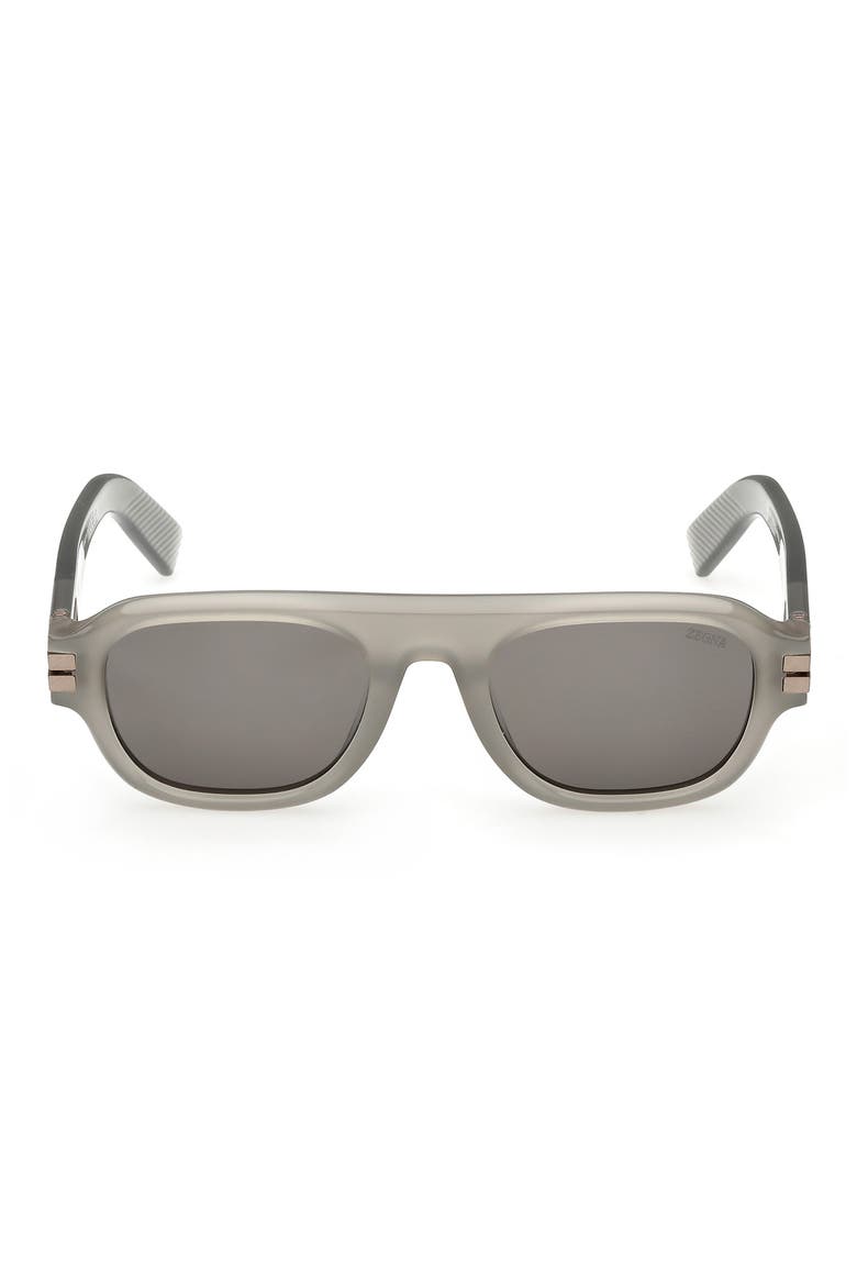 52mm Geometric Sunglasses, Main, color, GREY / SMOKE
