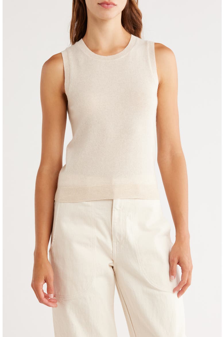 Jenny's Sleeveless Cashmere Top, Main, color, BLONDE