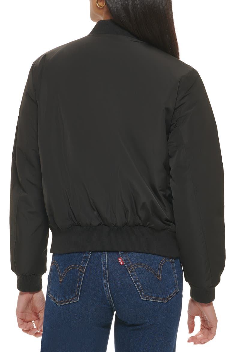 Utility Bomber Jacket, Alternate, color, BLACK