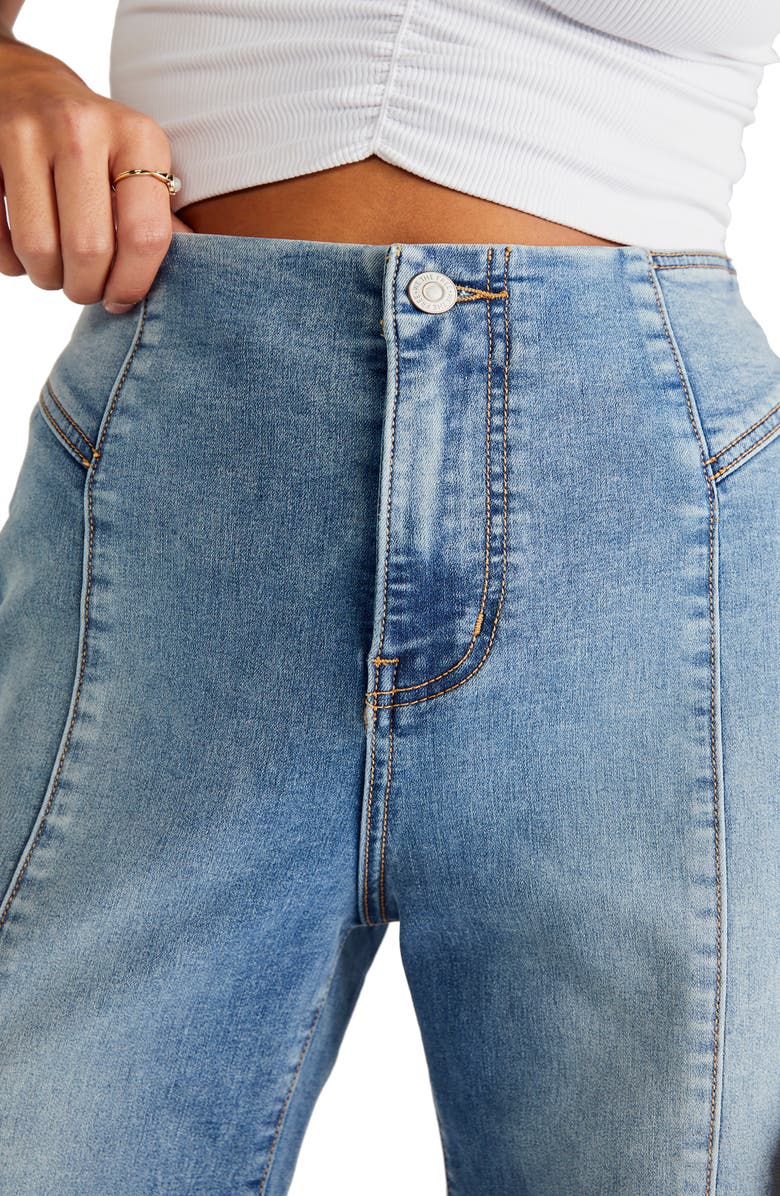 Free People Wild Honey Curvy Wide Leg Jeans, Alternate, color,