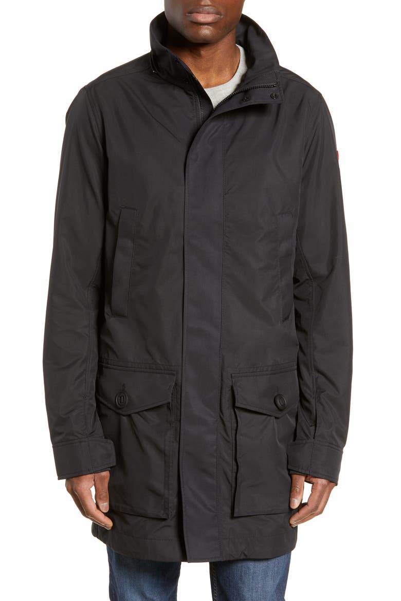 Crew Trench Jacket with Removable Hood, Alternate, color, BLACK