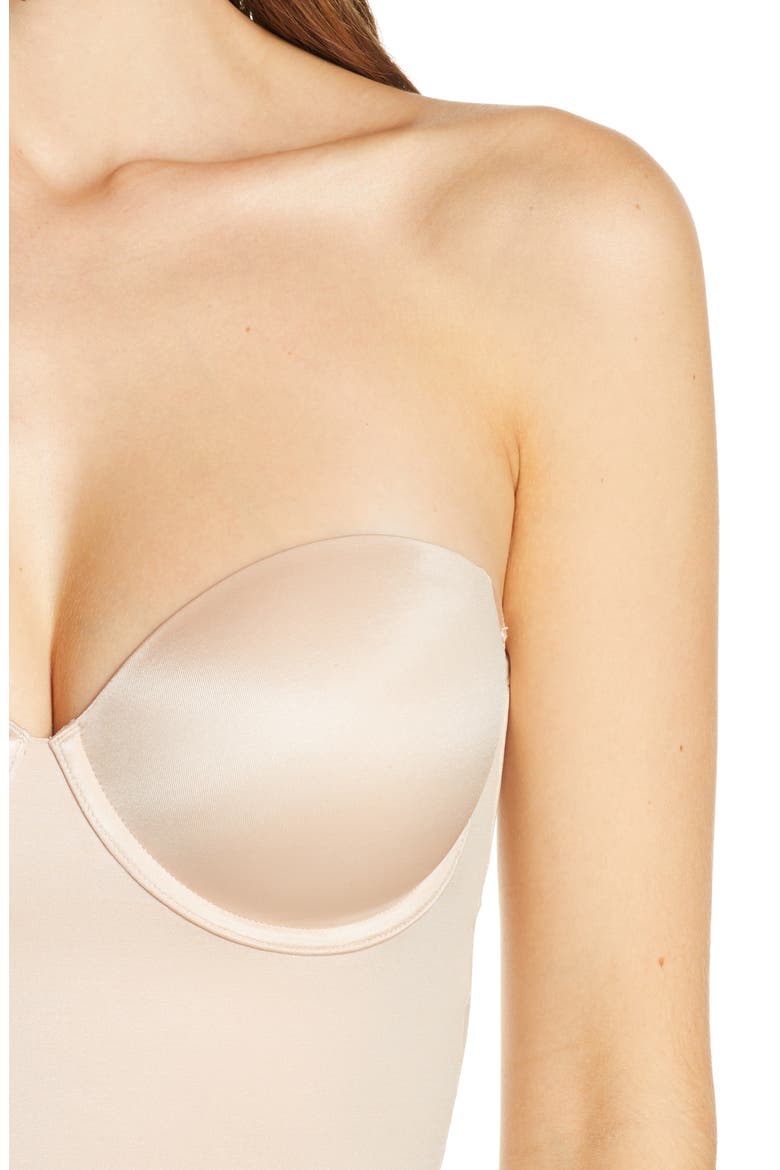 SPANXshape™ Suit Your Fancy Strapless Cupped Brief Bodysuit, Alternate, color, CHAMPAGNE BEIGE