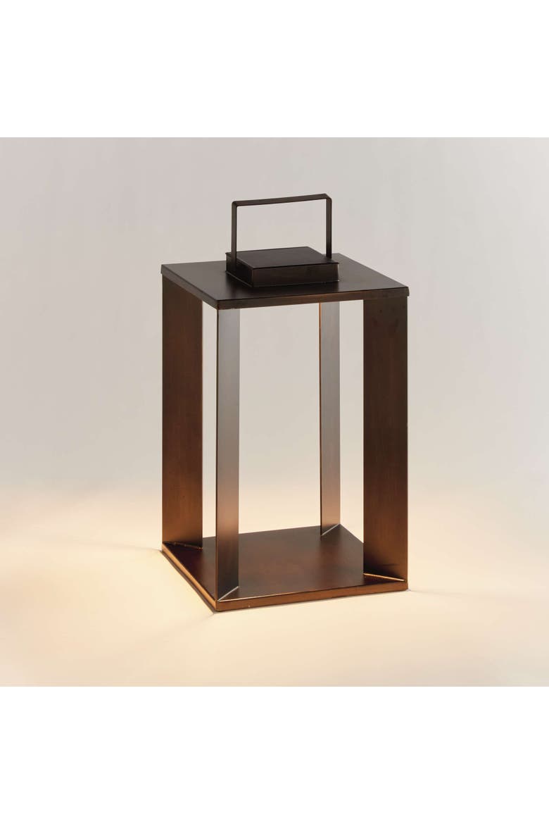 Hanley Solar Led Lantern 18", Main, color, Brown