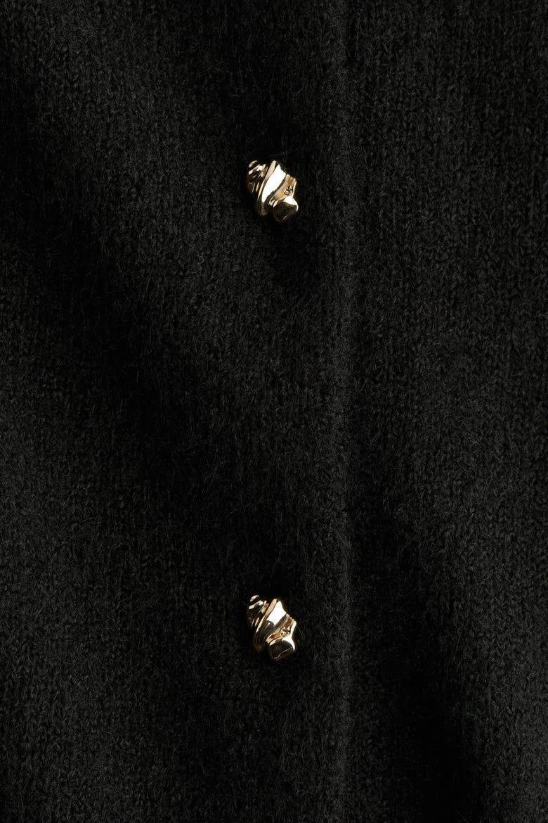 Fine-knit Cardigan, Alternate, color, Black
