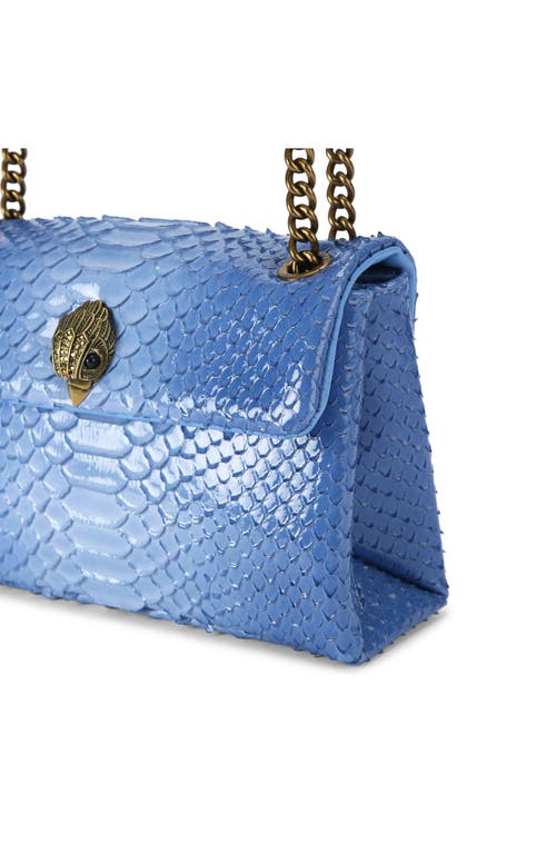 KURT GEIGER KURT GEIGER LONDON KENSINGTON CROC-EMBOSSED LEATHER CONVERTIBLE SHOULDER BAG