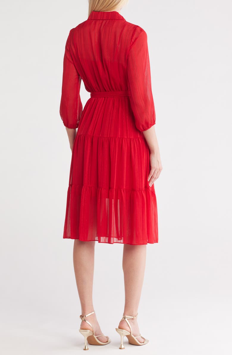 Nanette Lepore Button Front Dress, Alternate, color, Red Riding Hood