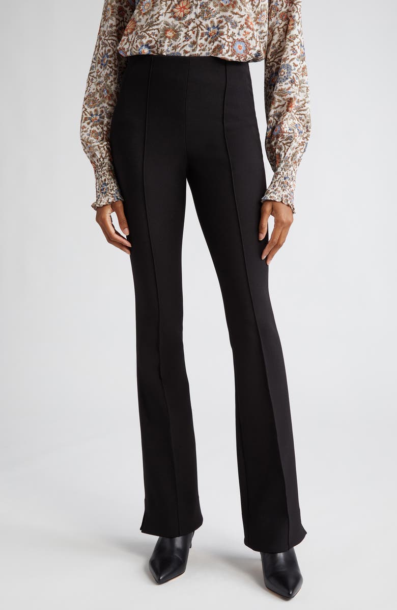 Veronica Beard Orion Pleat Front Flare Pants, Main, color, 