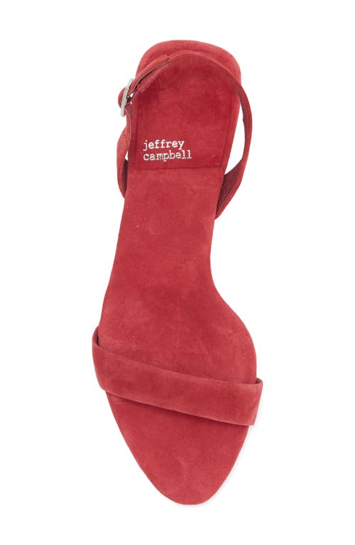 Jeffrey Campbell Augustine Slingback Sandal In Deep Red Suede