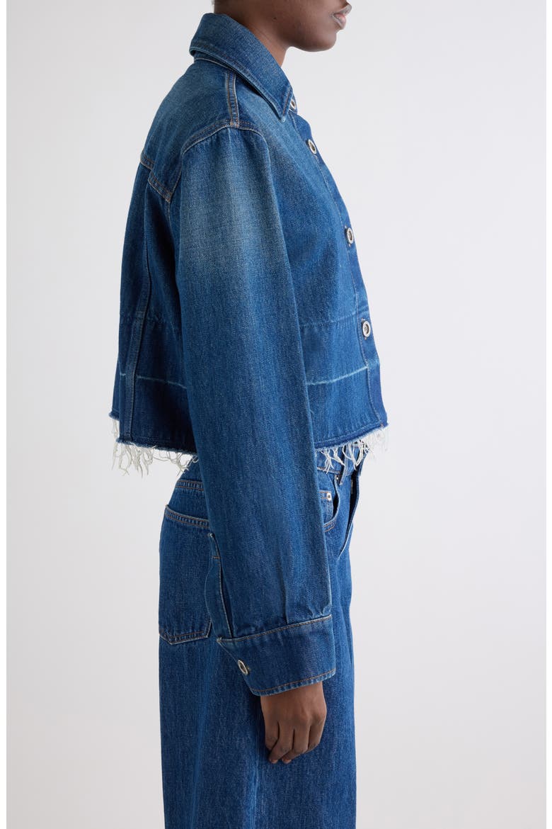 Release Hem Raw Edge Denim Shirt, Alternate, color, MEDIUM BLUE