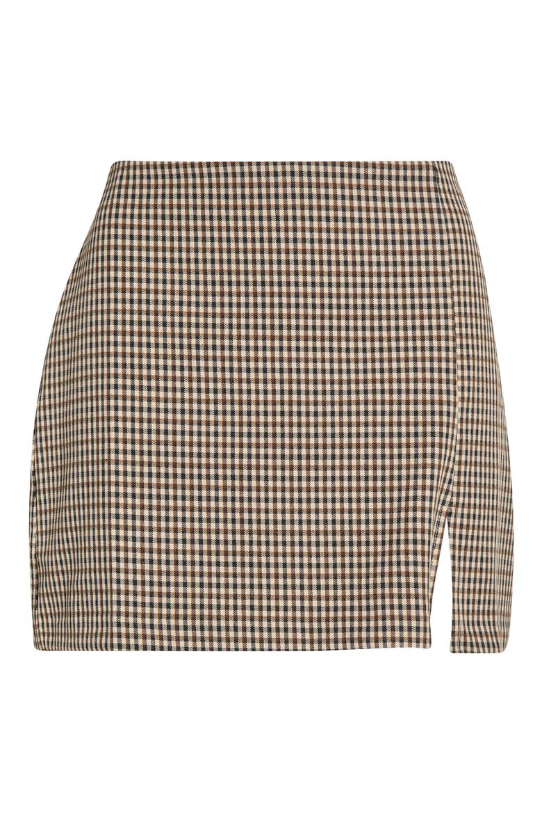 Plaid Miniskort, Main, color, BROWN PLAID