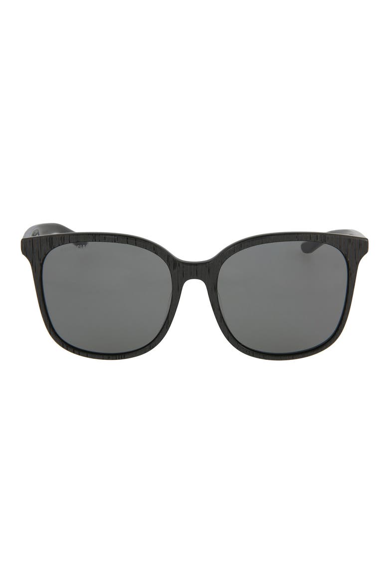 56mm Square Sunglasses, Main, color, GREY GREY SILVER