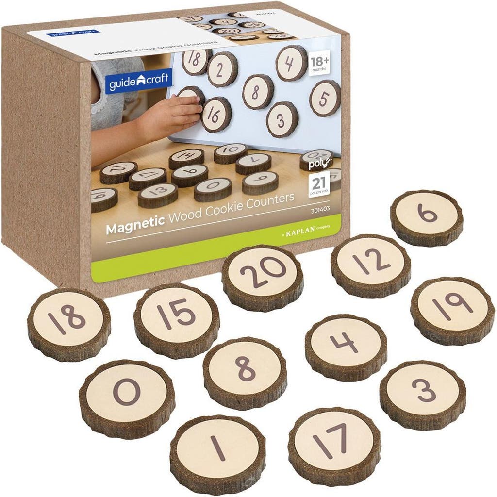 Kaplan Early Learning Company Magnetic Wood Cookie Counters In Brown