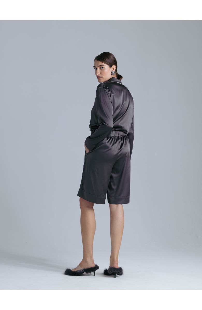 Alas Silk Long Sleeve Shirt, Alternate, color, Magic Grey