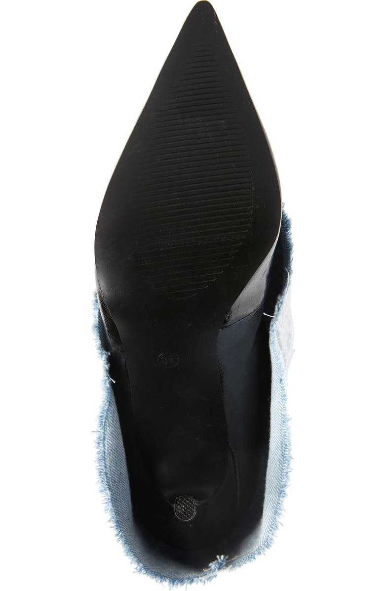 AZALEA WANG Appealing Pointed Toe Denim Pump, Alternate, color,