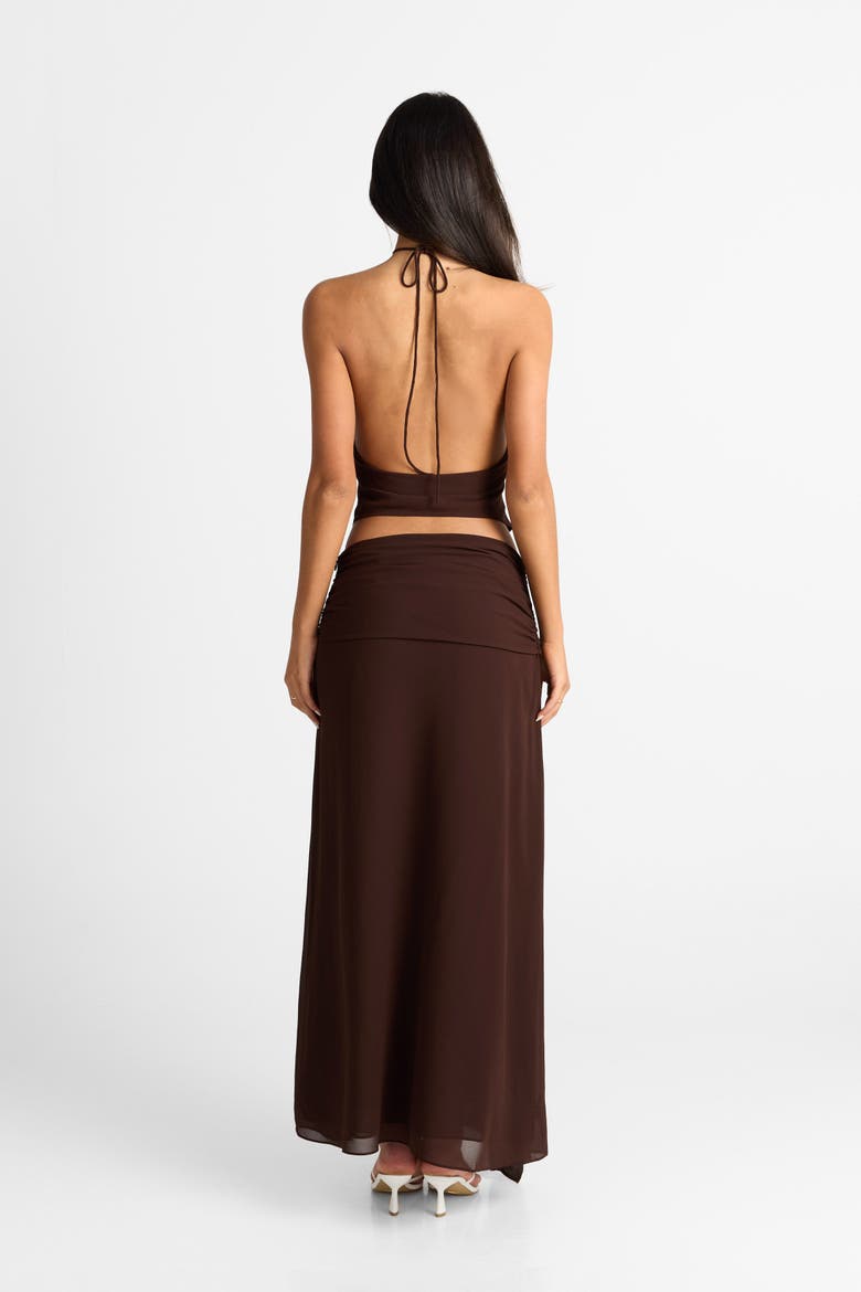 Nova Maxi Skirt, Alternate, color, Chocolate