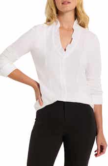 NIC+ZOE Ruffle Trim Long Sleeve Shirt