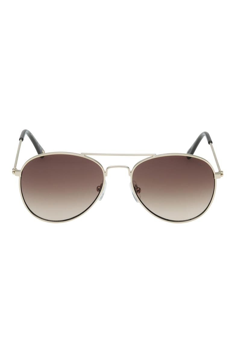 Kids' Pilot Sunglasses, Main, color, GOLD / GRADIENT BROWN