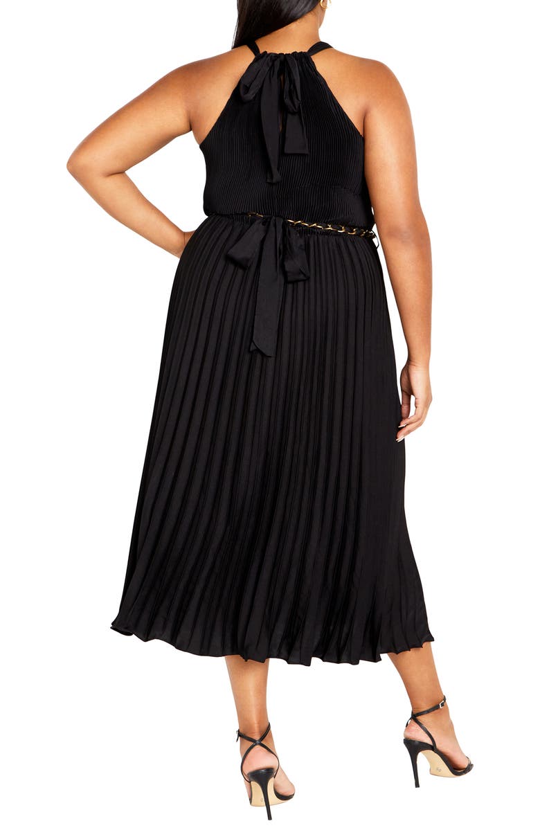City Chic Isobel Pleated Midi Dress, Alternate, color, 