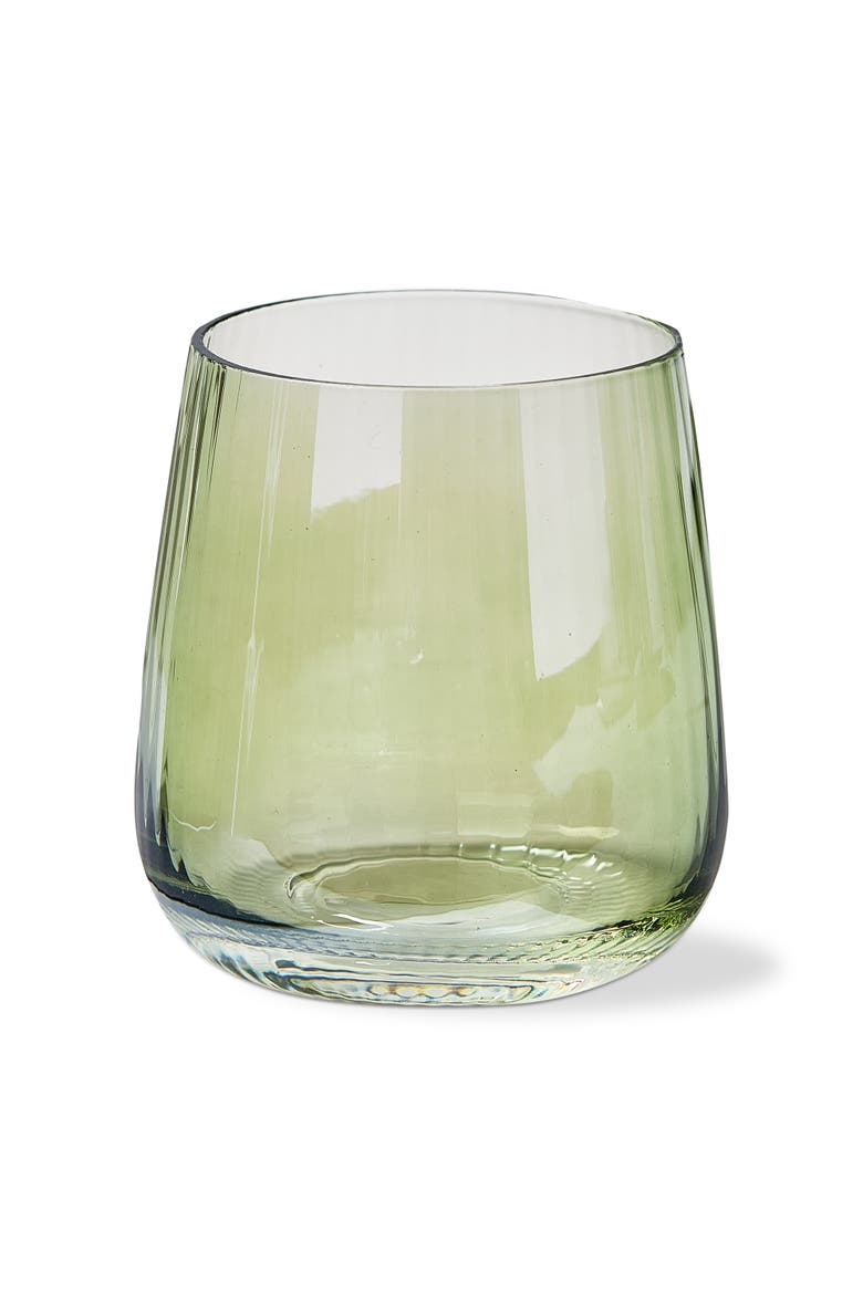 Chelsea Iridescent Stemless Wine Glasses Green 14oz, Main, color, Green