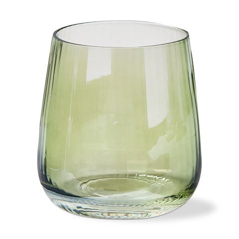 Chelsea Iridescent Stemless Wine Glasses Green 14oz