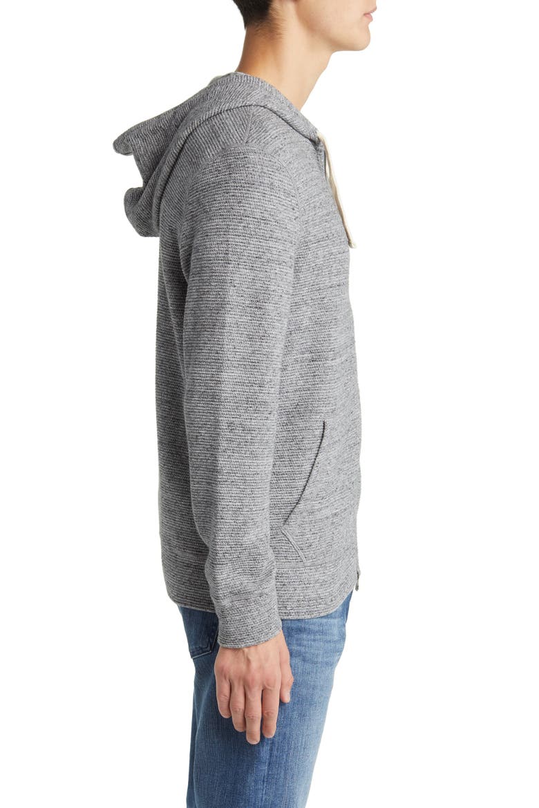 Surf Organic Cotton Blend Zip-Up Hoodie, Alternate, color, GREY STORM HEATHER