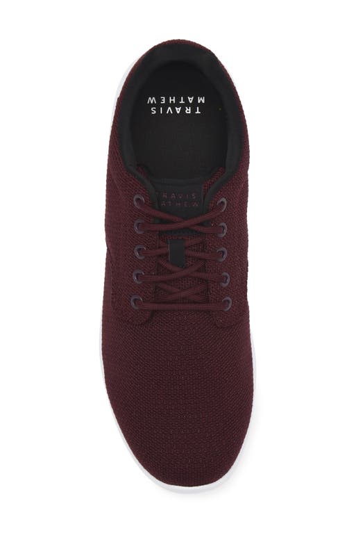 Travismathew The Daily Ii Knit Sneaker In Burgundy