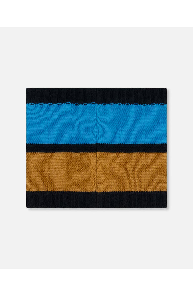 Deux par Deux Boy's Knit Neckwarmer Blue, Black And Spice, Alternate, color, 