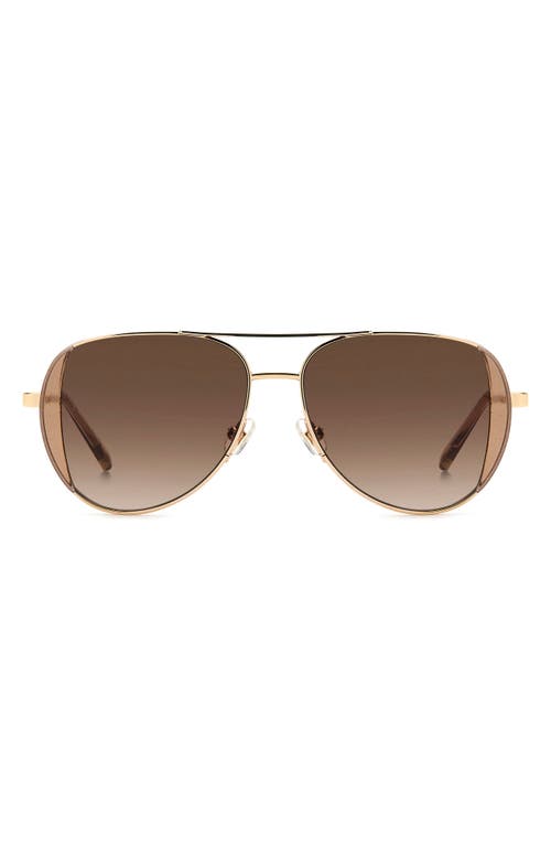 Kate Spade New York Navigator 53mm Aviator Sunglasses In Neutral