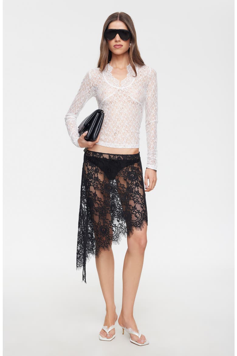 Soft Spoken Long Sleeve Lace Top, Alternate, color, PORCELAIN