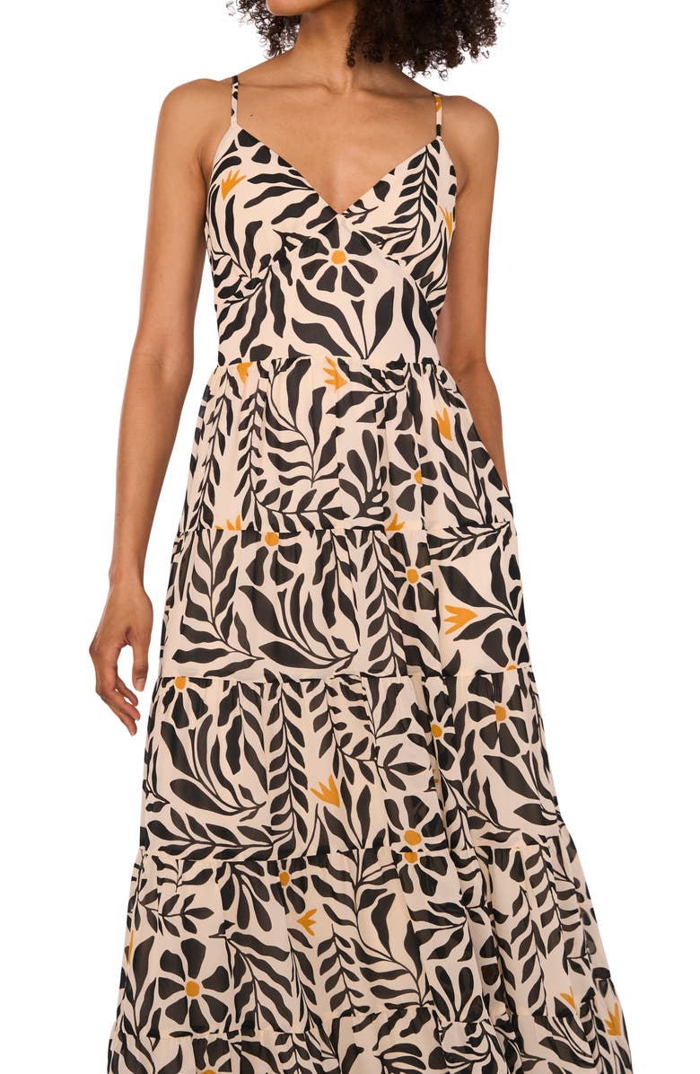 1.STATE Tiered Maxi Sundress, Alternate, color, Sunflower