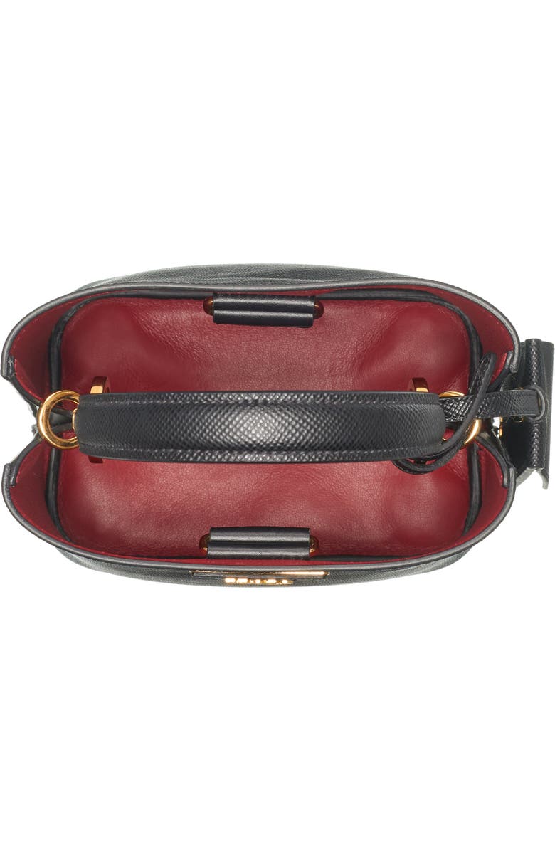 Prada Small Saffiano Leather Bucket Bag, Alternate, color,