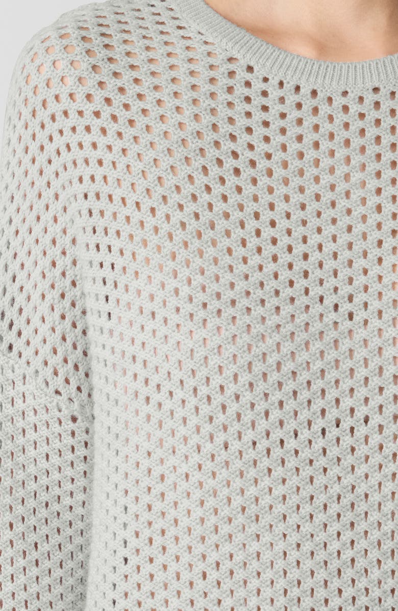 Eileen Fisher Open Stitch Wool Sweater, Alternate, color, Seslt