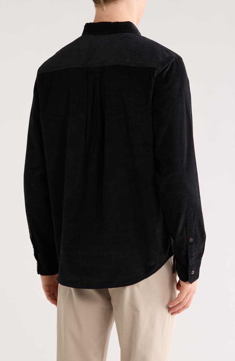 14th & Union Corduroy Button-Down Shirt, Alternate, color, Black