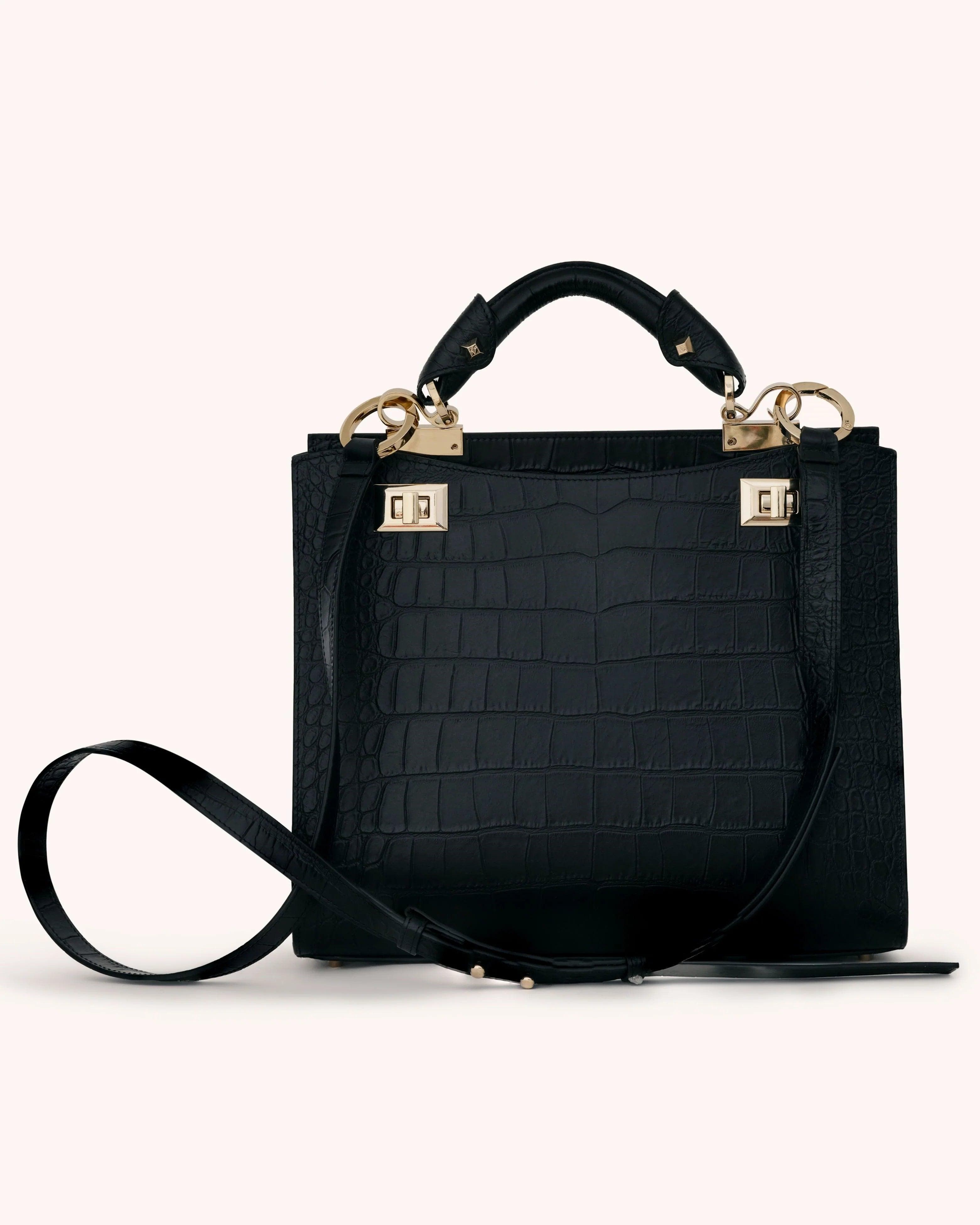 VIE LORIE Veronika Top Handle Bag, Alternate, color, Onyx