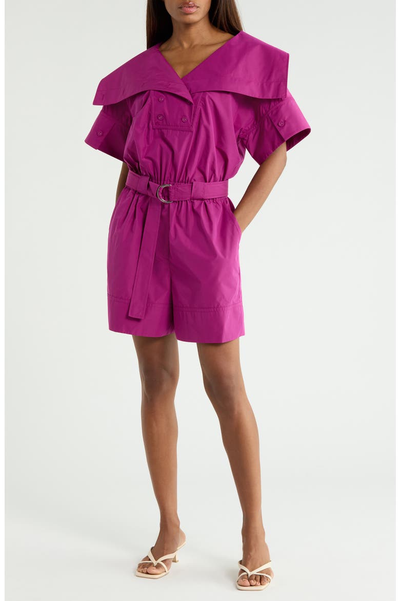 Utility Belted Romper, Main, color, MULBERRY