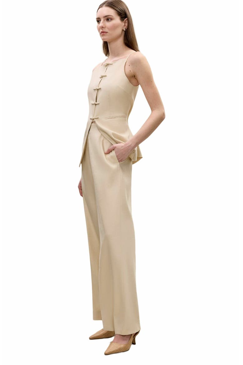 Beatrice Stretch Linen Pant, Alternate, color, SAND