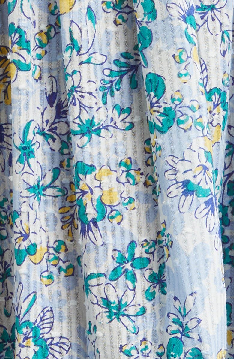 Poupette St Barth Aria Floral Cover-Up Minidress, Alternate, color, Blue Sweet Liberty