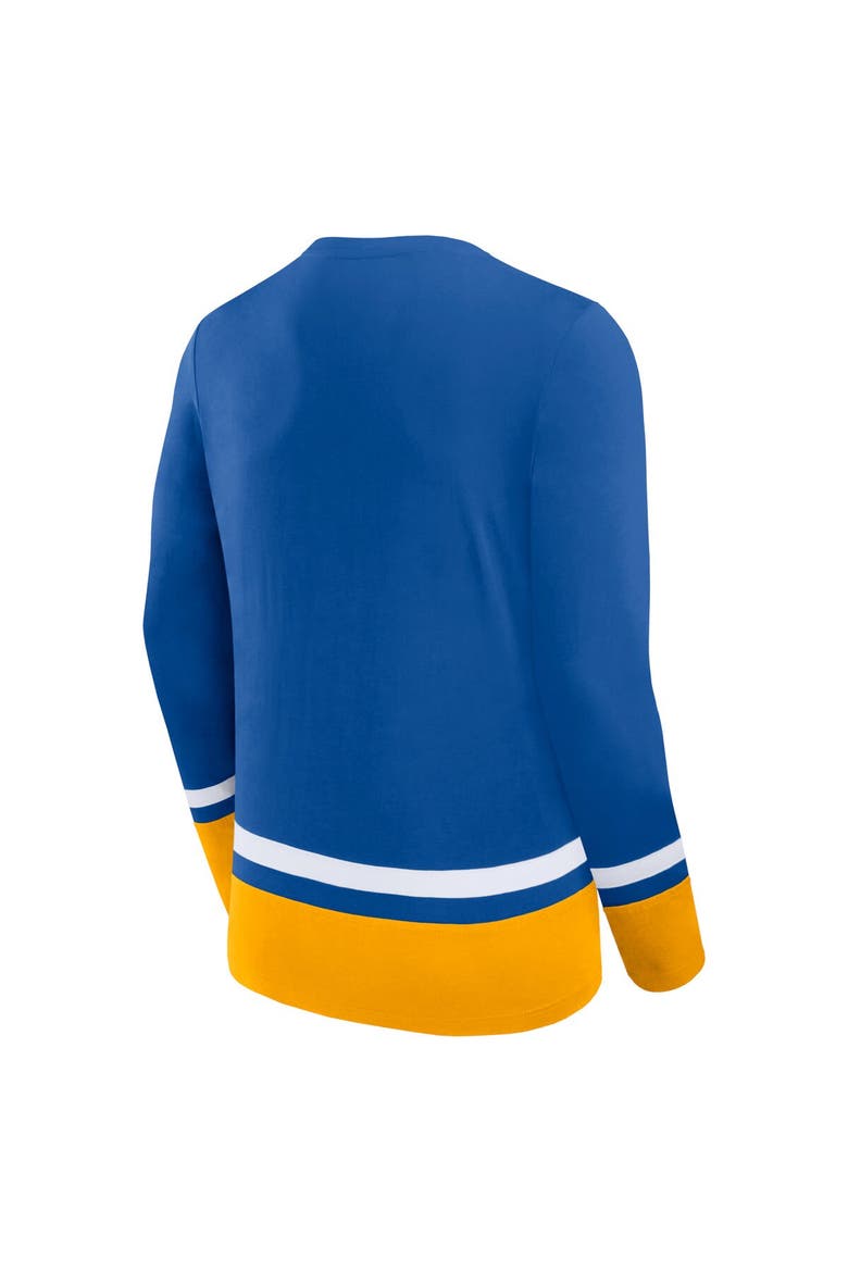 Men's Fanatics Branded Royal Buffalo Sabres Back Pass Lace-Up Long Sleeve T-Shirt, Alternate, color, Royal