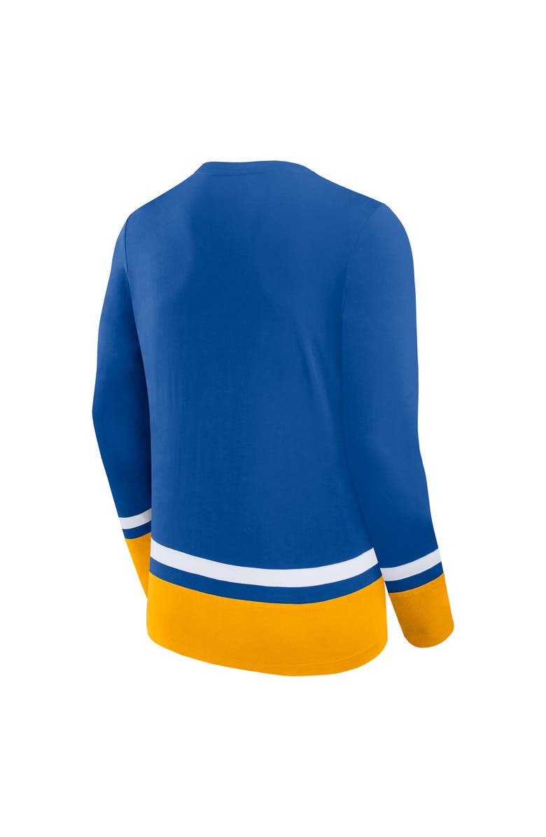 FANATICS Men's Fanatics Branded Royal Buffalo Sabres Back Pass Lace-Up Long Sleeve T-Shirt, Alternate, color,