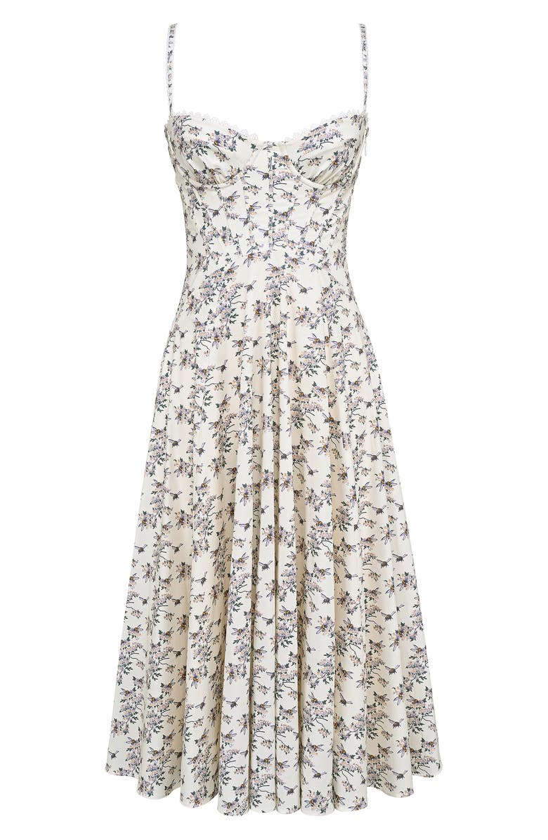 Steffani Floral Corset Midi Sundress