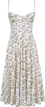 HOUSE OF CB Steffani Floral Corset Midi Sundress