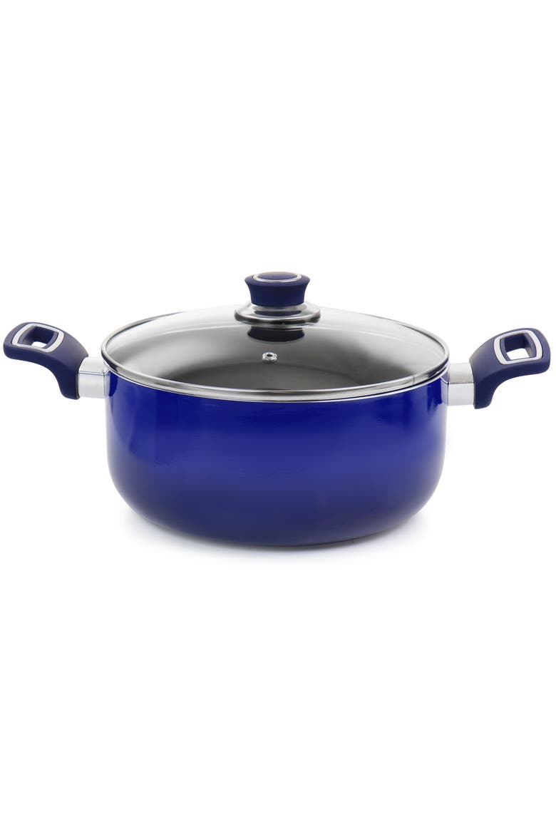 7 Piece Non Stick Aluminum Cookware Set, Alternate, color, Blue