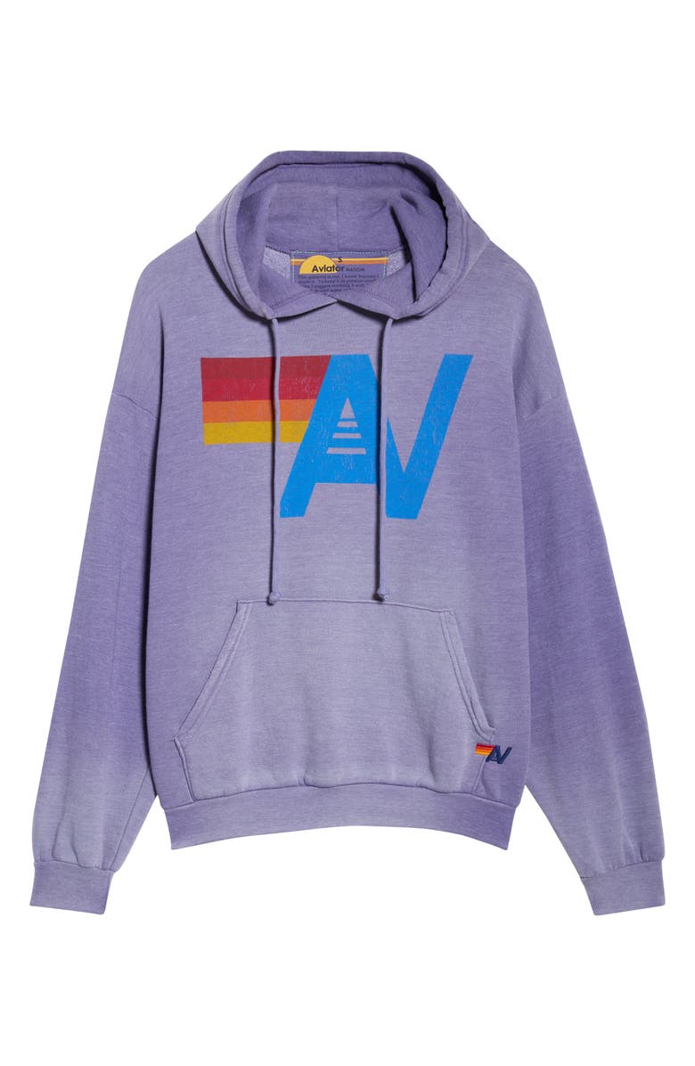 Aviator Nation Logo Relaxed Fit Graphic Hoodie, Alternate, color, Faded Grape