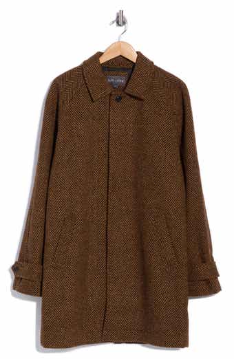 Relaxed Herringbone Overcoat