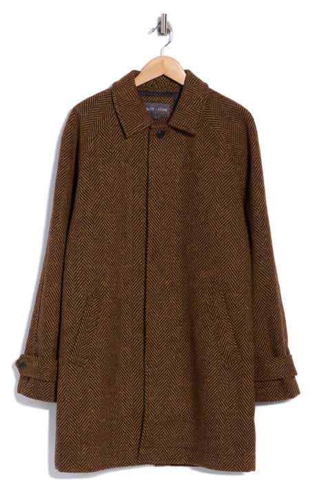 Relaxed Herringbone Overcoat