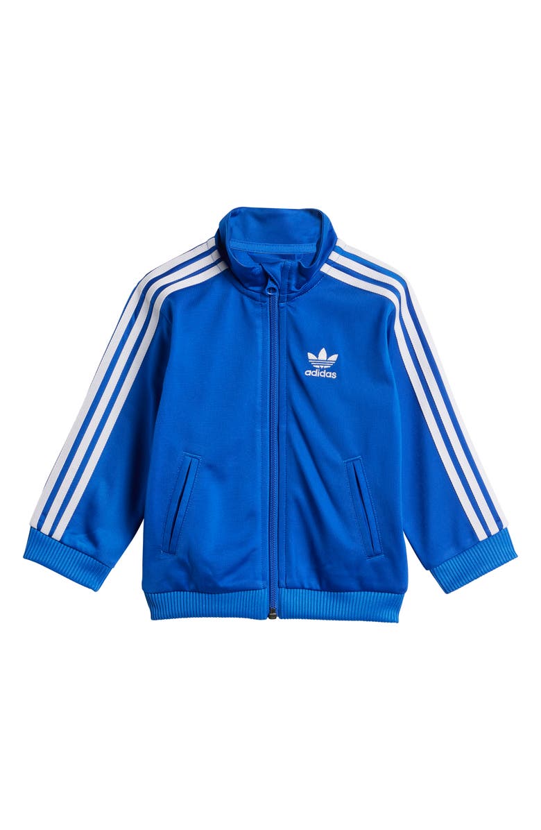 adidas Firebird Recycled Polyester Track Jacket & Pants Set, Alternate, color, Blue