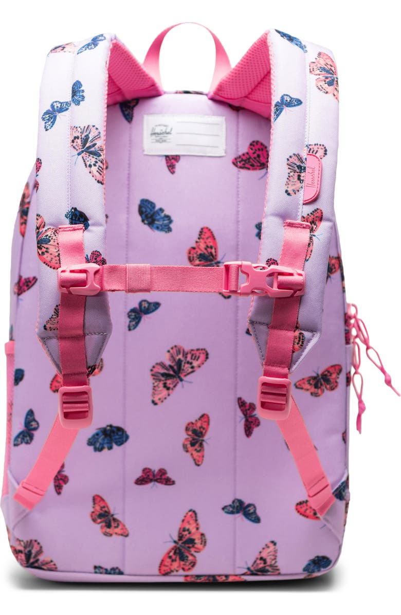 Herschel Supply Co. Kids' Heritage Youth Backpack, Alternate, color, Purple Butterfly