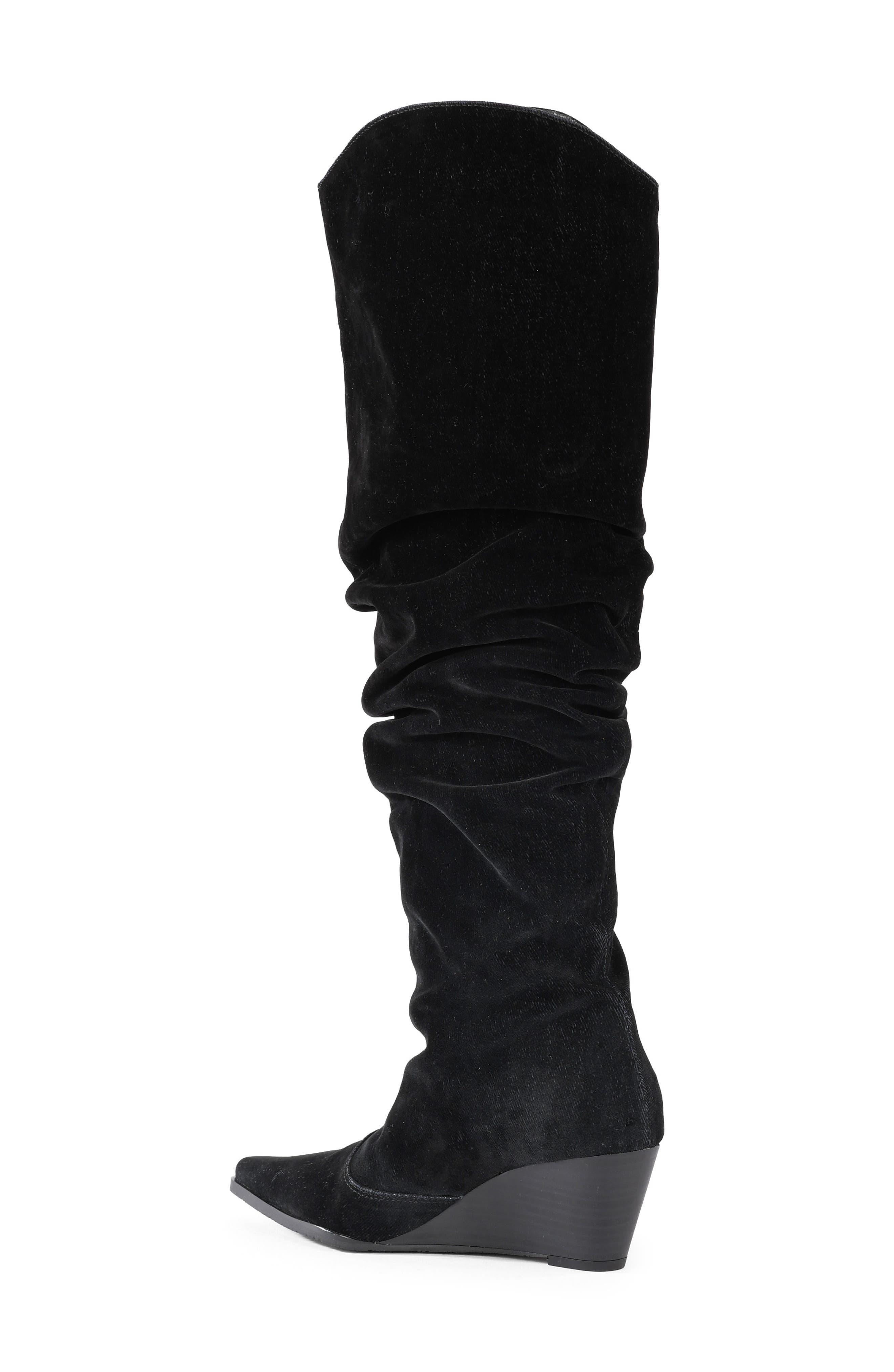 Westlake Knee High Slouch Boot, Alternate, color, BLACK