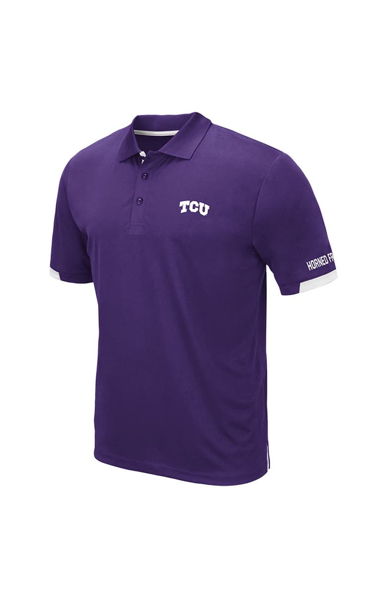 COLOSSEUM Men's Colosseum Purple TCU Horned Frogs Santry Polo, Alternate, color, Purple
